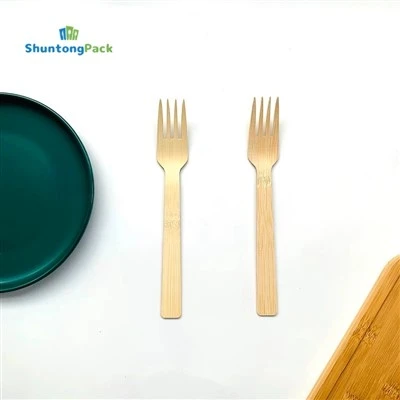 Forchette di bambù da asporto ecologiche
